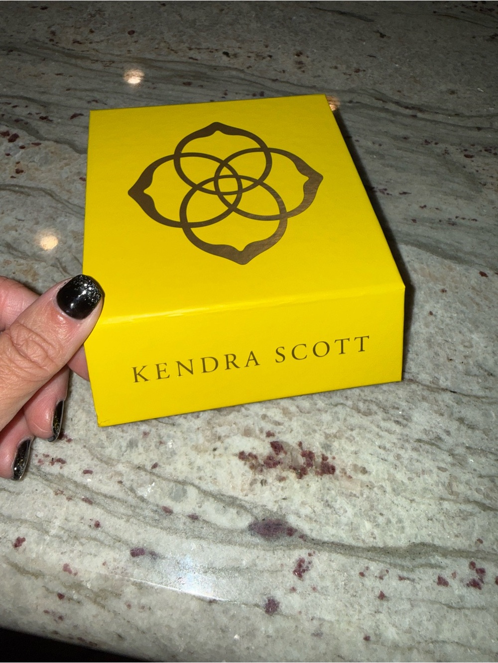 Kendra Scott Gold Initial A Disc Pendant Necklace with Crystal Accent - Picture 5 of 5